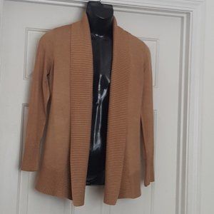Women's INC International Concepts  Ruffle Open Cardigan  Size S  Brown
